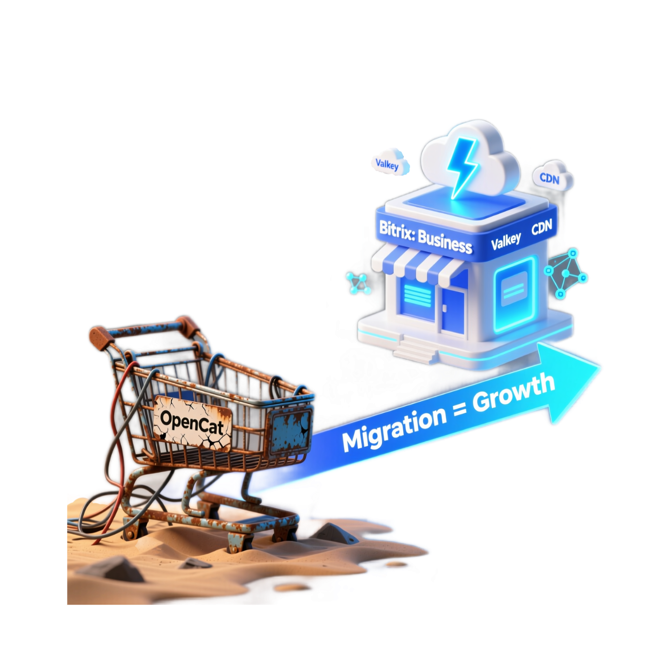 Время перестать бороться с OpenCart: путь к Битриксу и облачной производительности