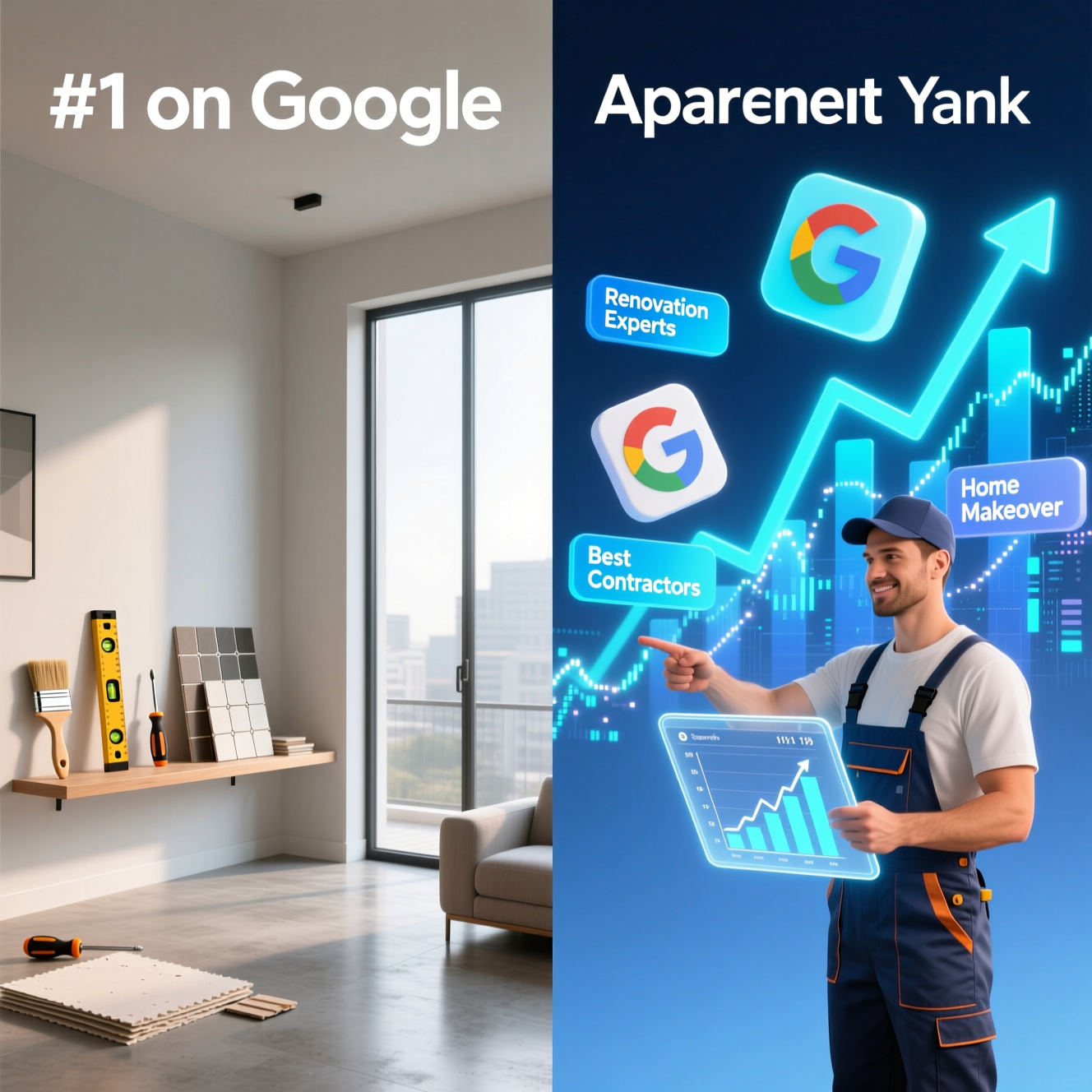 SEO продвижение сайтов по ремонту квартир в Яндекс и Google