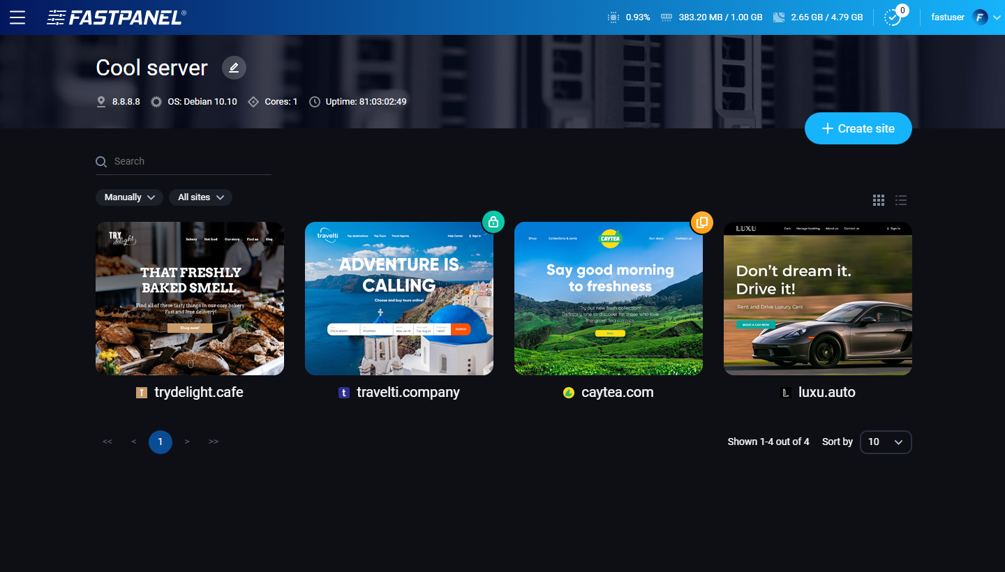 Установка и настройка Wordpress на Fastpanel