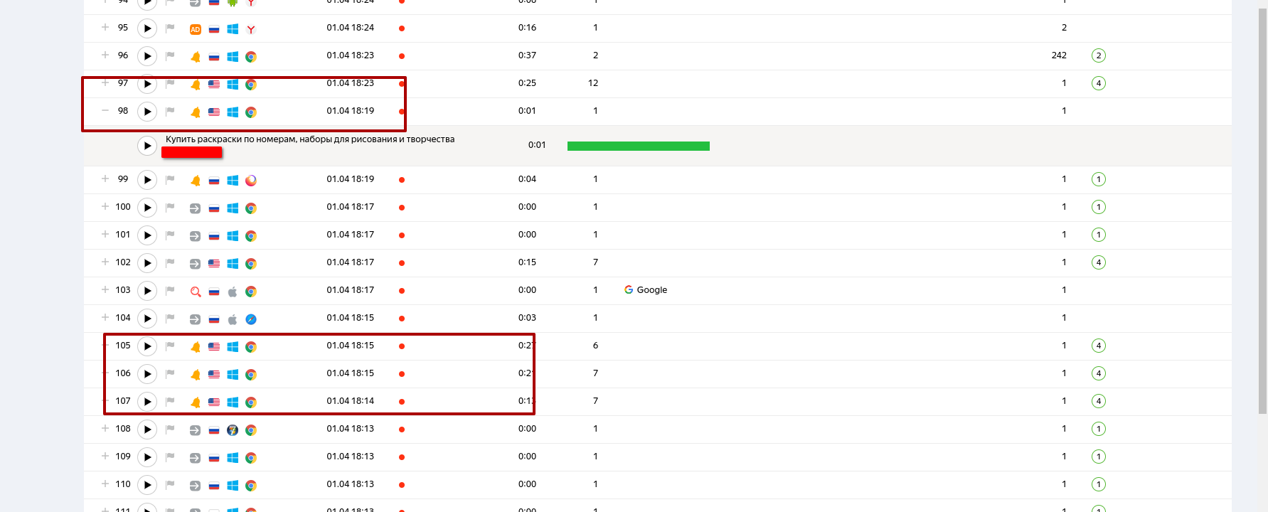 Скриншот 3 - пик бот-атаки: 75 000 заходов за сутки. Скриншот 3 - пик бот-атаки: 75 000 заходов за сутки.